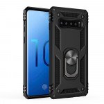 Wholesale Galaxy S10 Tech Armor Ring Grip Case with Metal Plate (Black)